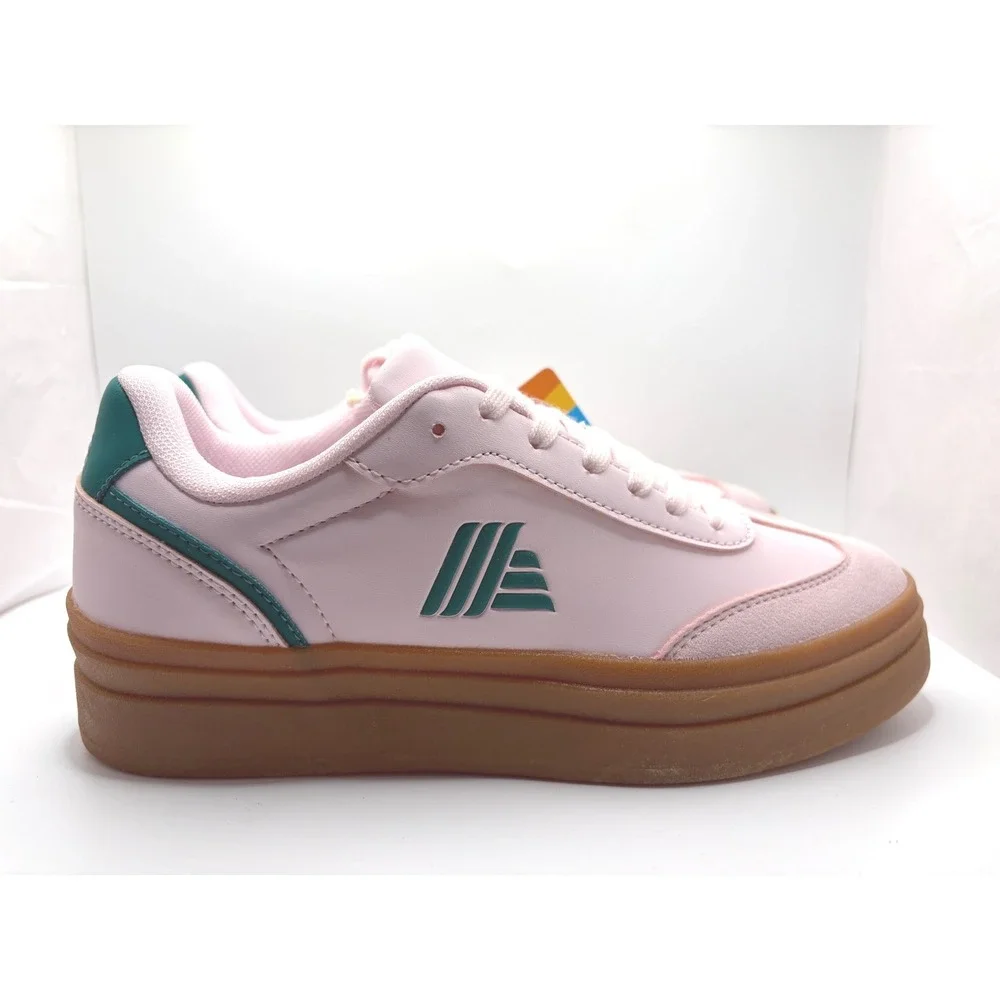 Aldi Gear Womens Platform Sneakers Pink Teal Gum Sole 50th Anniv Size 8 NEW